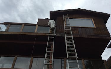 Staining a Cedar Home in Oakland Hills, CA